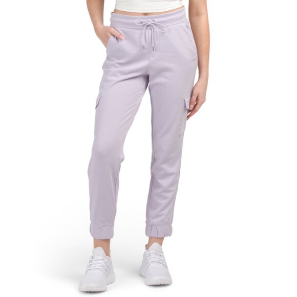 DKNY SPORT Orchid Mini Stud Logo Jogger Pants With Cargo Pockets - Picture 1 of 2